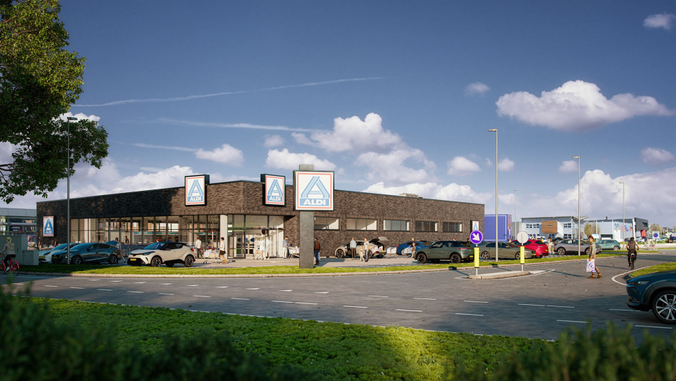 Nieuwbouw supermarkt Aldi Herten